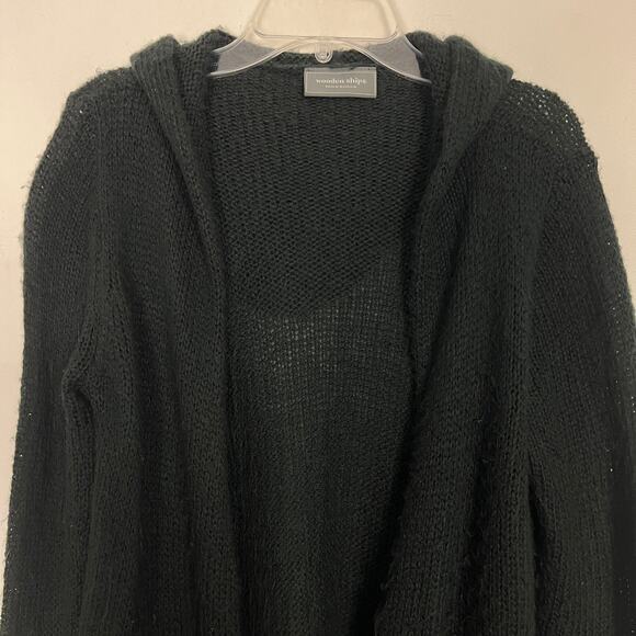 Wooden Ships Wool Mohair Open Front Hooded Cardigan Size XS - Picture 3 of 11